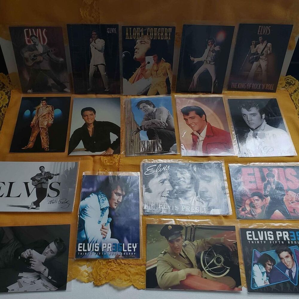 17 Vintage ELVIS PRESLEY Collectible Postal CARDS